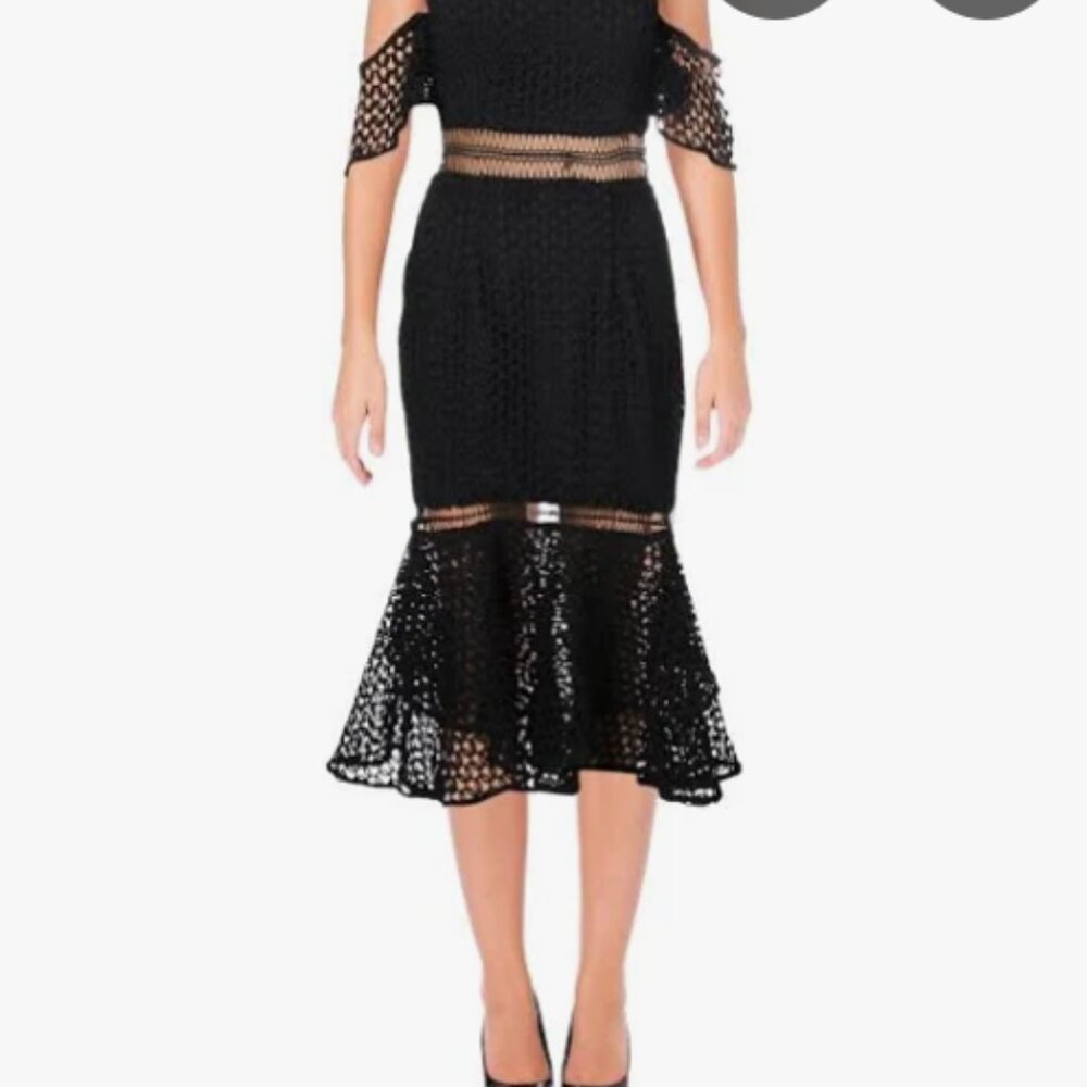 Jarlo Women's Lace Off-the-Shoulder Midi Dress | Size 8 - Picture 6 of 11